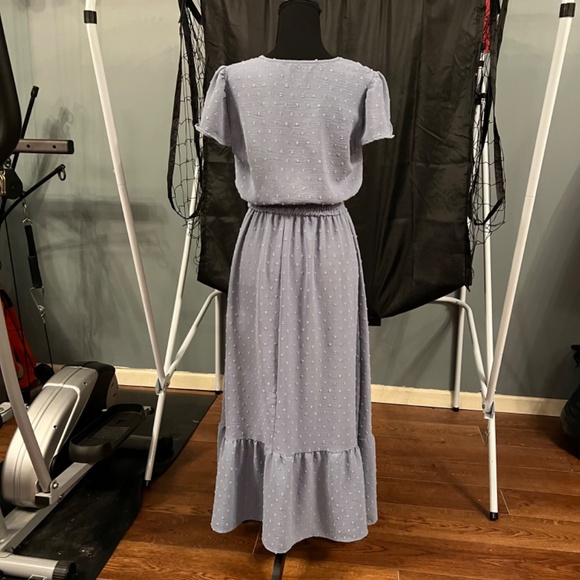 Flowy, vintage light blue summer dress - Picture 2 of 7